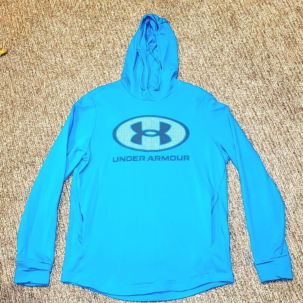 Under Armour hooded sweatshirt color teal size Med